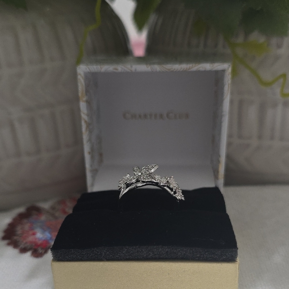 Charter Club Silver Plated Butterfly  Design Ring
